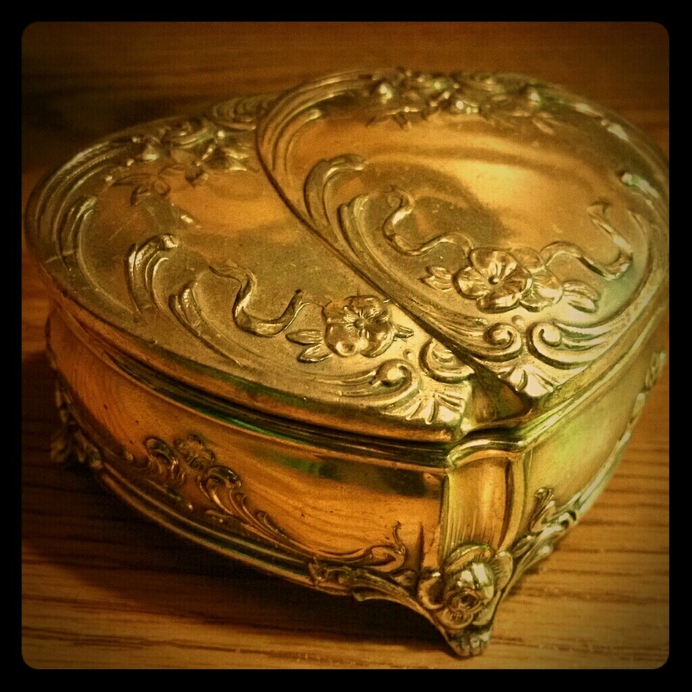 Vintage Silver Jewelry Box signed/marked